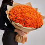 101 оранжевая роза (70 см) фото 2